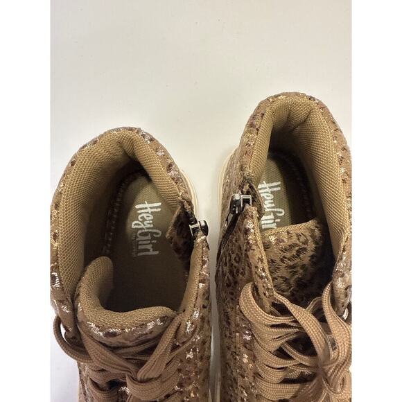 Corky's Hey Girl Imagine Metallic Leopard Print Lace Up High Top Sneaker Sz8 - Picture 10 of 10